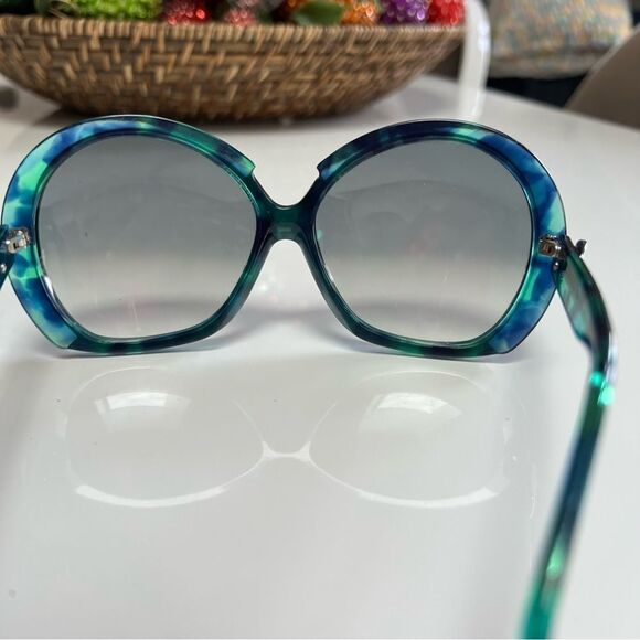 Rare True Vintage 1983 Oversized Teal Silhouette 585 Sunglasses main image 7